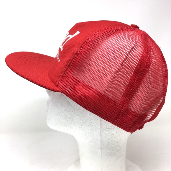 Vintage 80s 90s Bud King of Beers Red Hat Cap - Picture 3 of 8